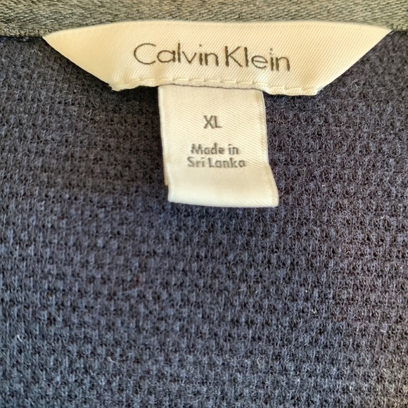 Men’s Calvin Klein Waffle Knit Zip Up Sweater Jacket with Arm Pocket Size XL - Picture 6 of 12